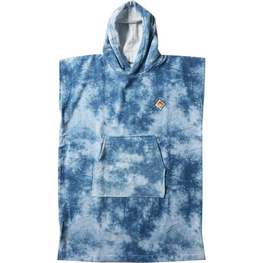 VISSLA CHANGING TOWEL PONCHO - BLUE TIE DYE