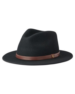 BRIXTON MESSER FEDORA HAT - BLACK