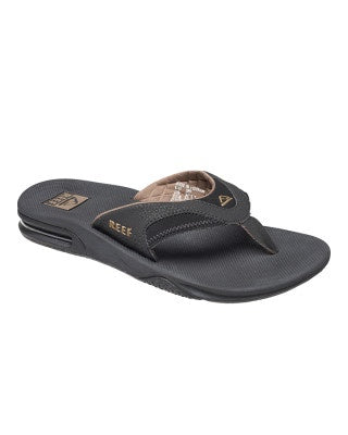 REEF FANNING THONGS - BLACK/BROWN