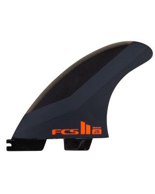 FCS II JS TRI FIN SET - CHARCOAL-RED