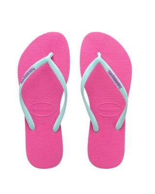 HAVAIANAS KIDS SLIM RUBBER LOGO ROSA HOLLYWOOD