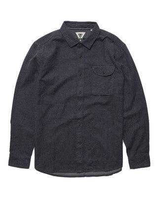 VISSLA SHAVER LS FLANNEL SHIRT - BLACK