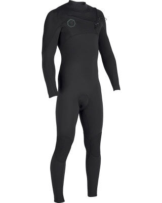 VISSLA NORTH SEAS 3/2 FULL CHEST ZIP MENS STEAMER - BLACK 2020