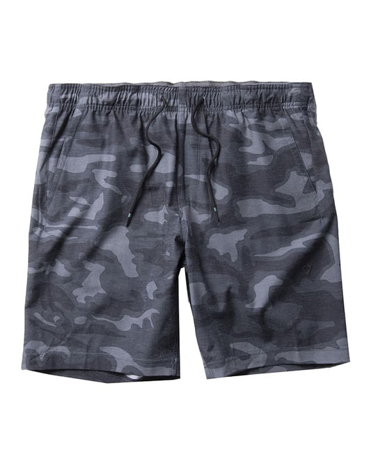 HEMP NO SEE UMS BOYS ELASTIC 17" WALKSHORTS - CARBON CAMO