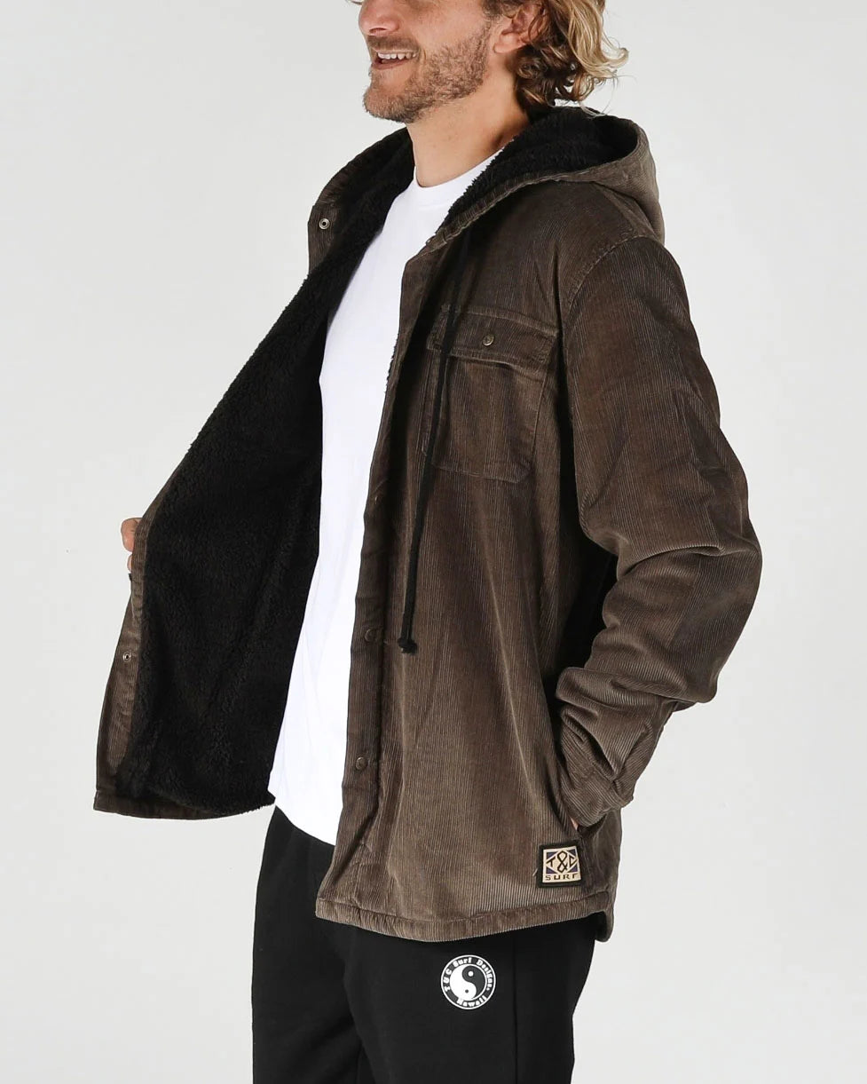 T&C THE RANCH STEP UP CORD JACKET - MILITARY