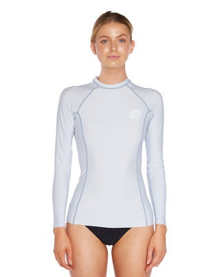 ONEILL WOMENS BASIC SKINS L/S CREW RASHIE