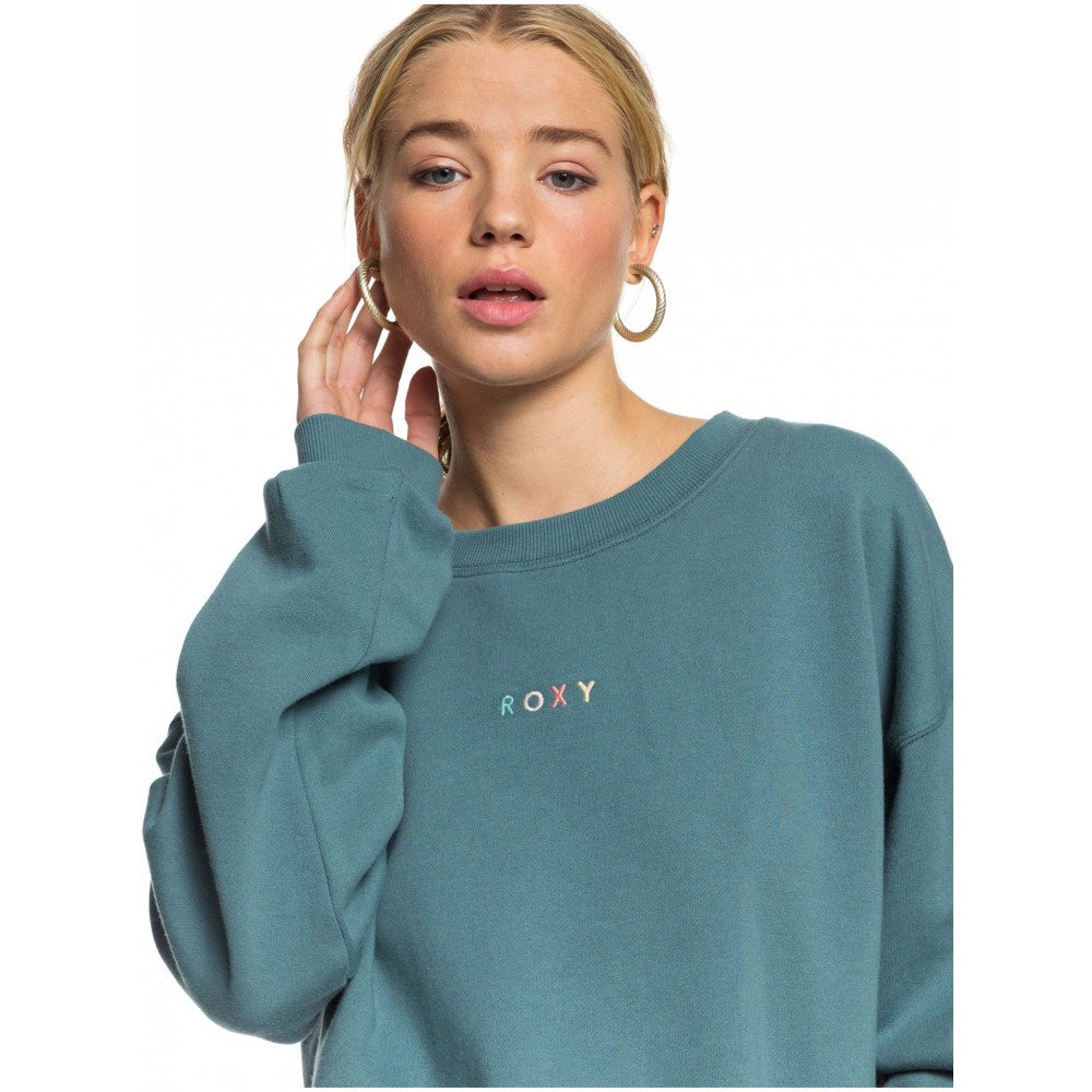 ROXY SUNSET SESSION CROPPED FLEECE CREW JUMPER