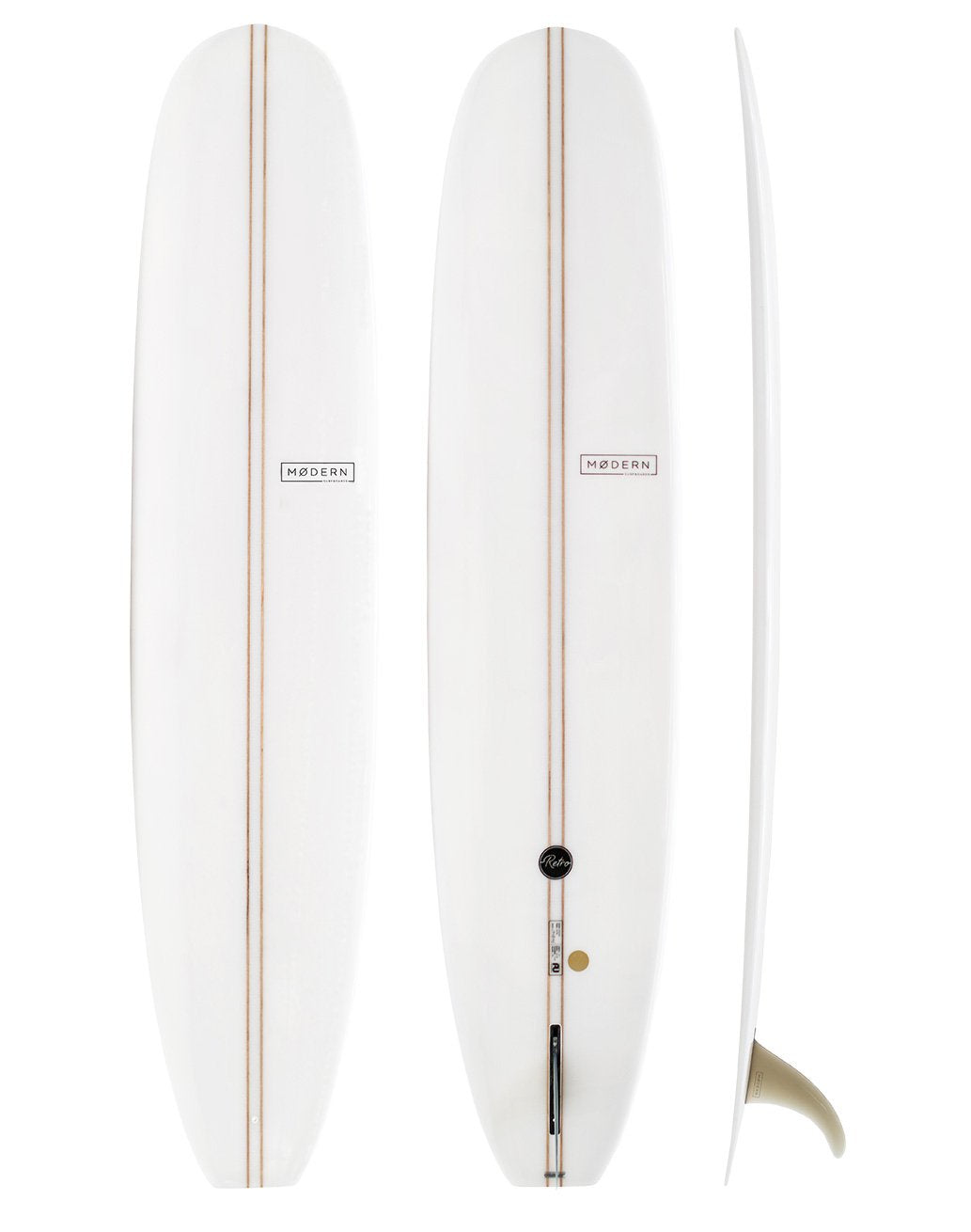 MODERN RETRO SQUARE TAIL LONGBOARD - CLEAR PU