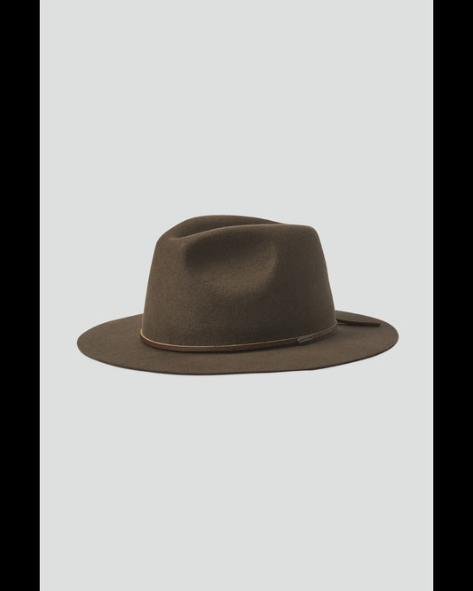 BRIXTON WESLEY FEDORA HAT - DARK EARTH