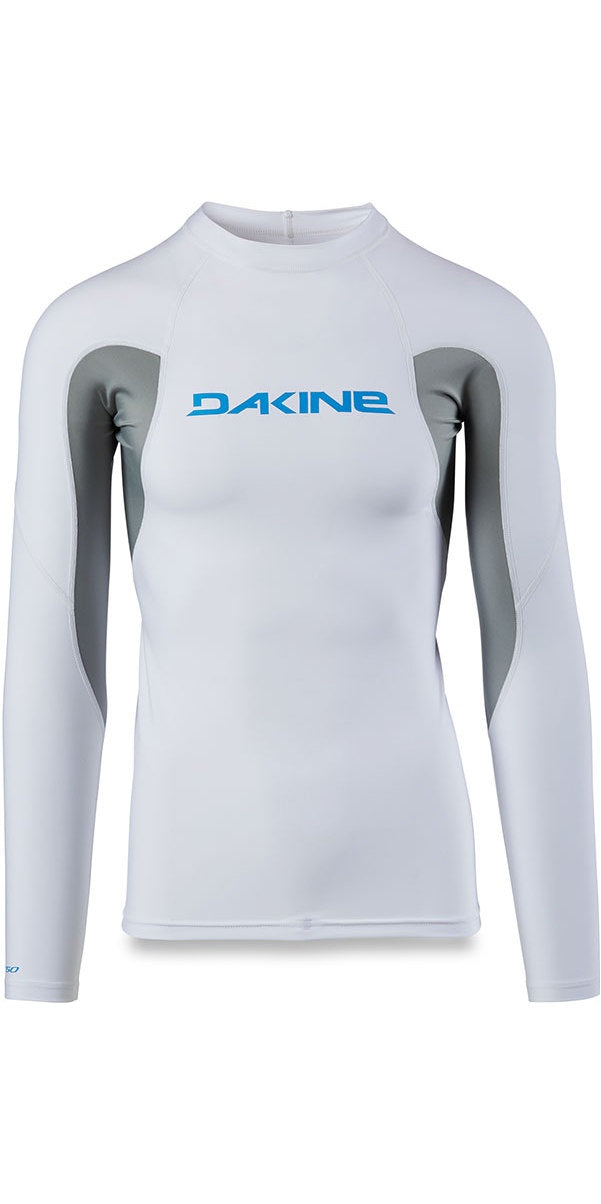 DAKINE HEAVY DUTY SNUG FIT LONG SLEEVE RASH VEST LT GREY/NAVY - Clearance No returns