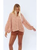 SISSTREVOLUTION KEIKO L/S WOVEN TOP - ROSE - SALE ($69.99 TO $50)