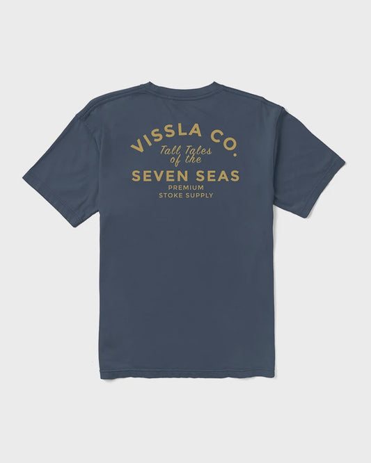 VISSLA PREMIUM STOKE MENS ORGANIC SS TEE - NAVY