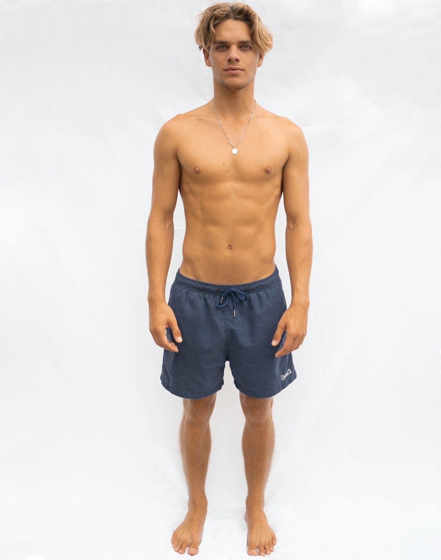 SEVENC'S ELASTIC WAIST BOARDSHORT - NAVY