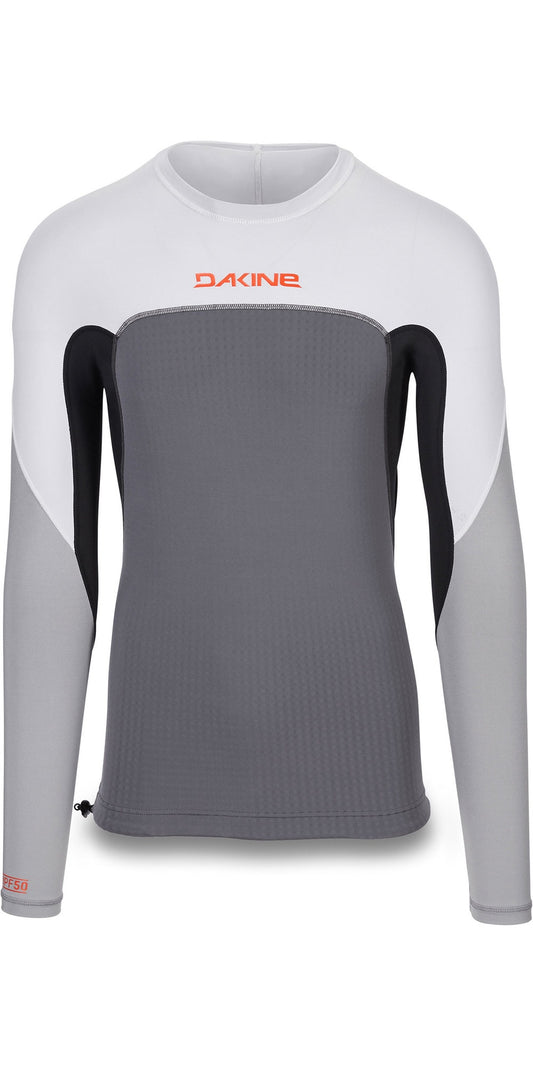 DAKINE MENS STORM SNUG FIT LONG SLEEVE RASH VEST - CARBON