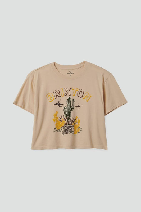 BRIXTON CACTUS S/S BOXY TEE - BISCOTTI