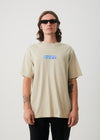 AFENDS CHROMED RECYCLED RETRO FIT TEE - CEMENT