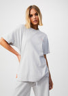 AFENDS CONDITIONAL ORGANIC UNISEX OVERSIZED FIT TEE - SMOKE