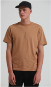 AFENDS MACHINE RECYCLED RETRO FIT TEE - CHESTNUT