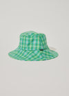 AFENDS TULLY HEMP CHECK WIDE BRIM HAT - FOREST