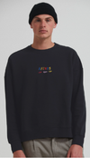 AFENDS WAHZOO RECYCLED CREW NECK - CHARCOAL