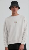 AFENDS WAHZOO RECYCLED CREW NECK - WHITE