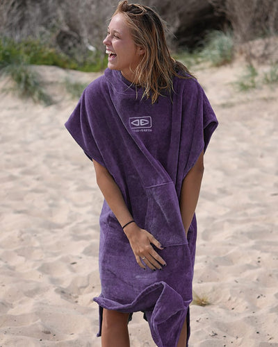 OCEAN & EARTH LADIES HOODED PONCHO - MIXED COLOURS