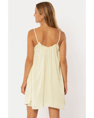 SISSTREVOLUTION ARI WOVENN TANK DRESS - MELLOW YELLOW - SALE (59.99 TO 35.99)