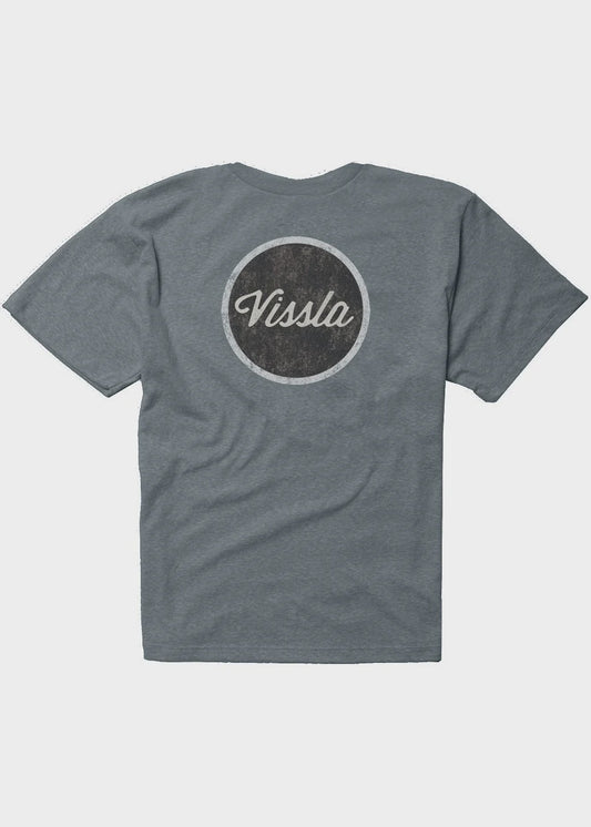 VISSLA BOYS BADGE TEE - GRAPHITE