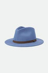 BRIXTON MESSER PACKABLE FEDORA HAT - SLATE BLUE