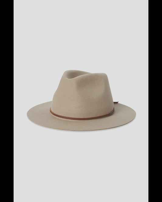 BRIXTON WESLEY FEDORA - SAND/BROWN