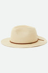 BRIXTON WESLEY STRAW PACKABLE FEDORA : 10823