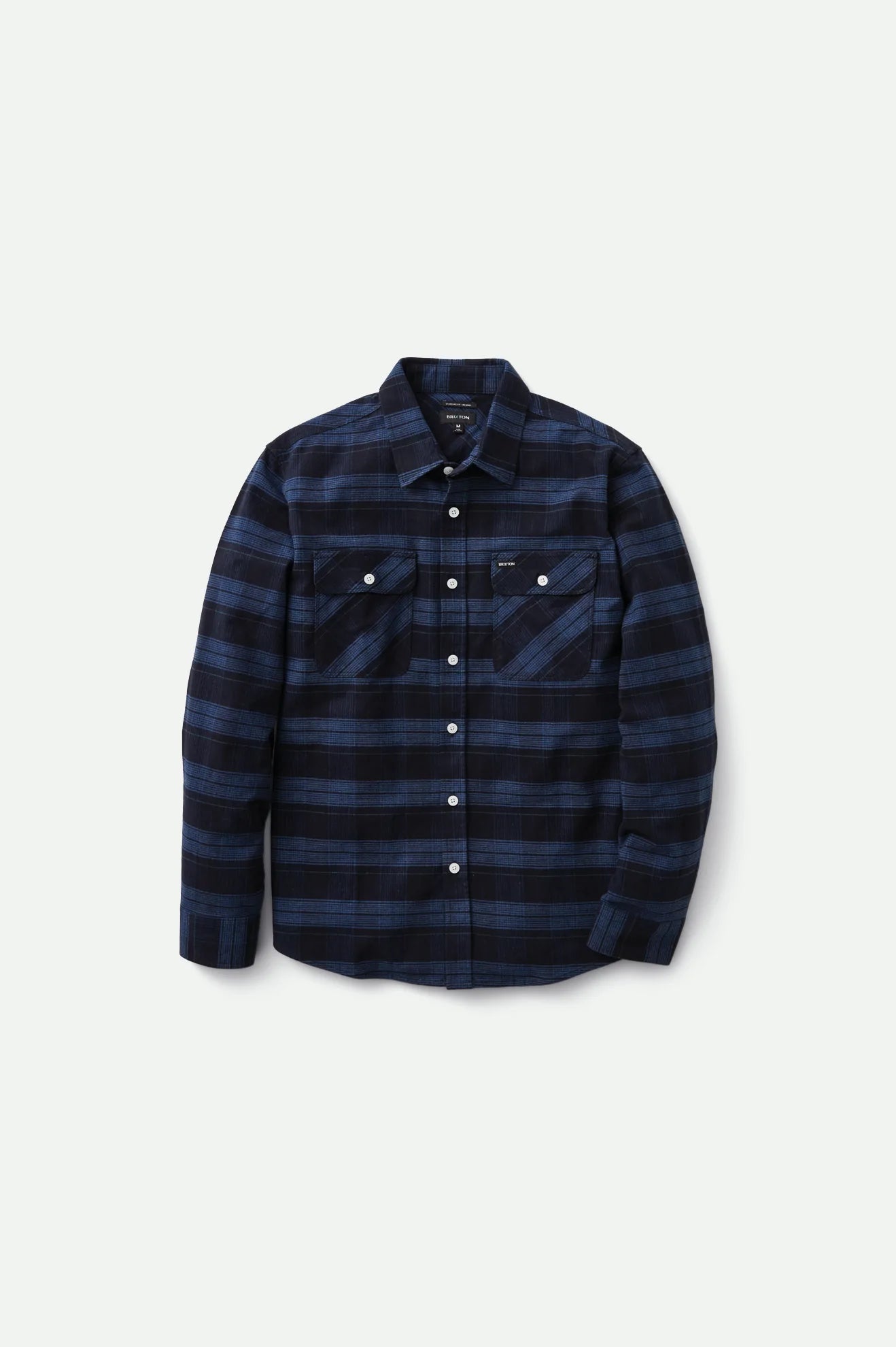 BRIXTON BOWERY STRETCH L/S FLANNEL - NAVY