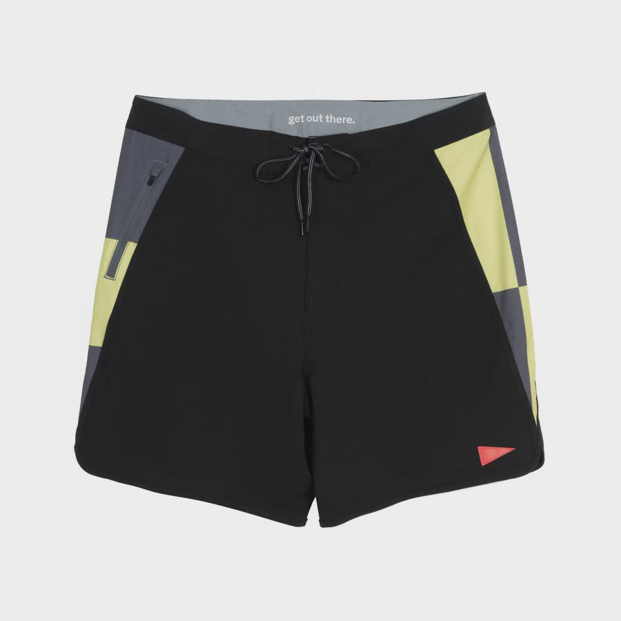 FLORENCE BURGEE WAYPOINT BOARDSHORT - BLACK