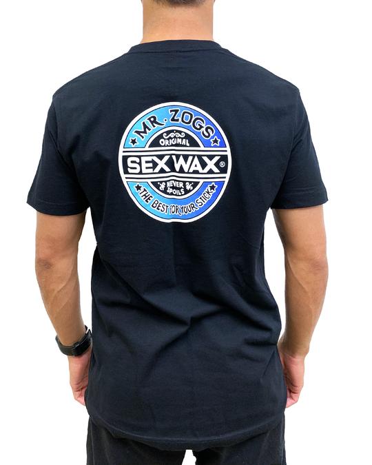 SEXWAX MR ZOG FADE BLUE BLEND TEE - BLACK