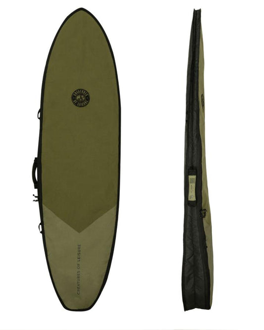 CREATURES HARDWEAR MID LENGTH SINGLE DAY USE SURFBOARD BAG - MILITARY BLACK