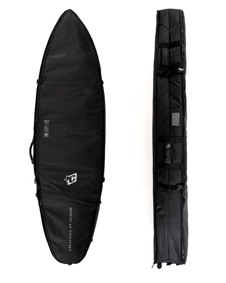 CREATURES SHORTBOARD TRIPLE COVER DT2.0 BOARD BAG - BLACK/SILVER