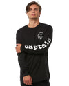 CAPTAIN FIN TYPEWRITER L/SLEEVE MENS TEE - clearance sale