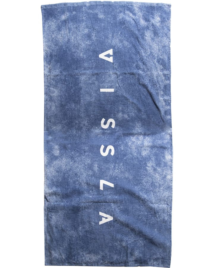 VISSLA CLOUD-WASH BEACH TOWEL - BLUE TIE-DYE