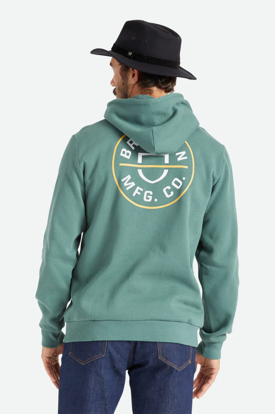 BRIXTON CREST HOOD - DEEP FOREST GREEN