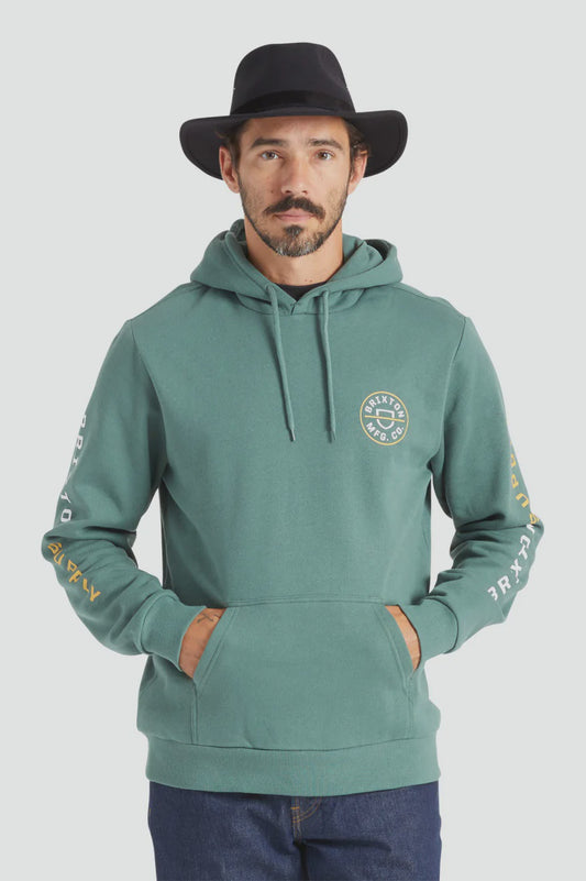 BRIXTON CREST HOOD - DEEP FOREST GREEN