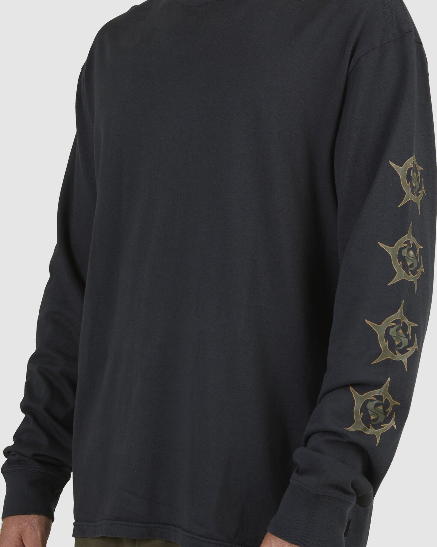 QUIKSILVER MONGREL LS MENS TEE - BLACK