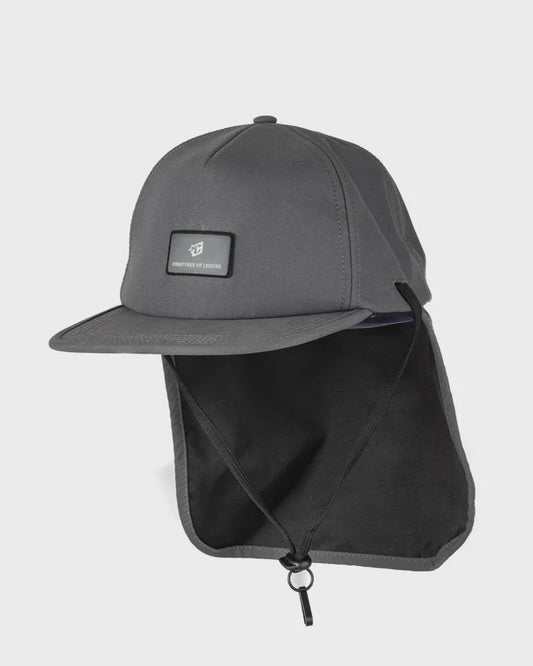 CREATURES RELIANCE SURF CAP - DETACHABLE FLAP  - CHARCOAL