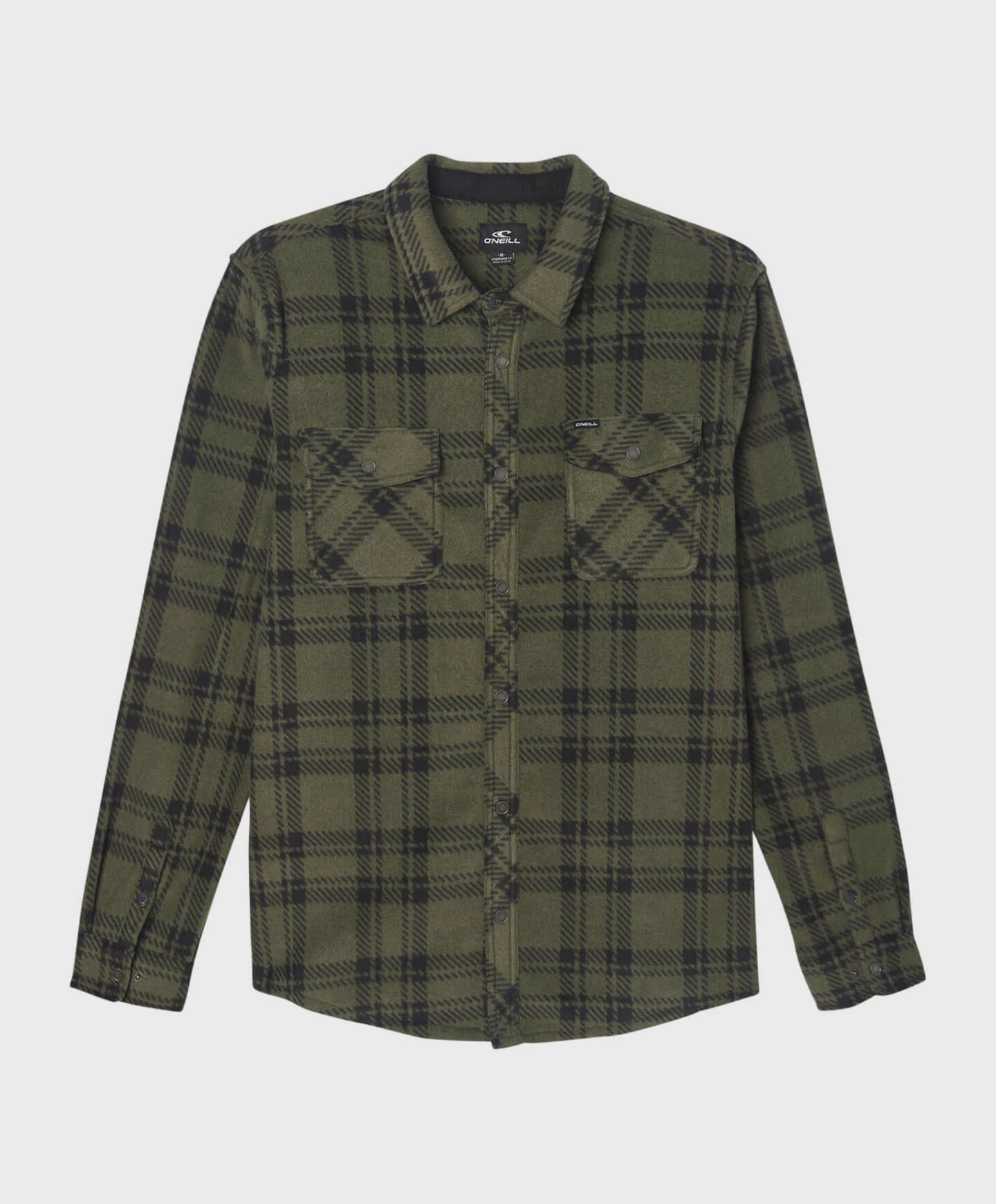 ONEILL GLACIER PLAID FLANNEL SHIRT - DARK OLIVE