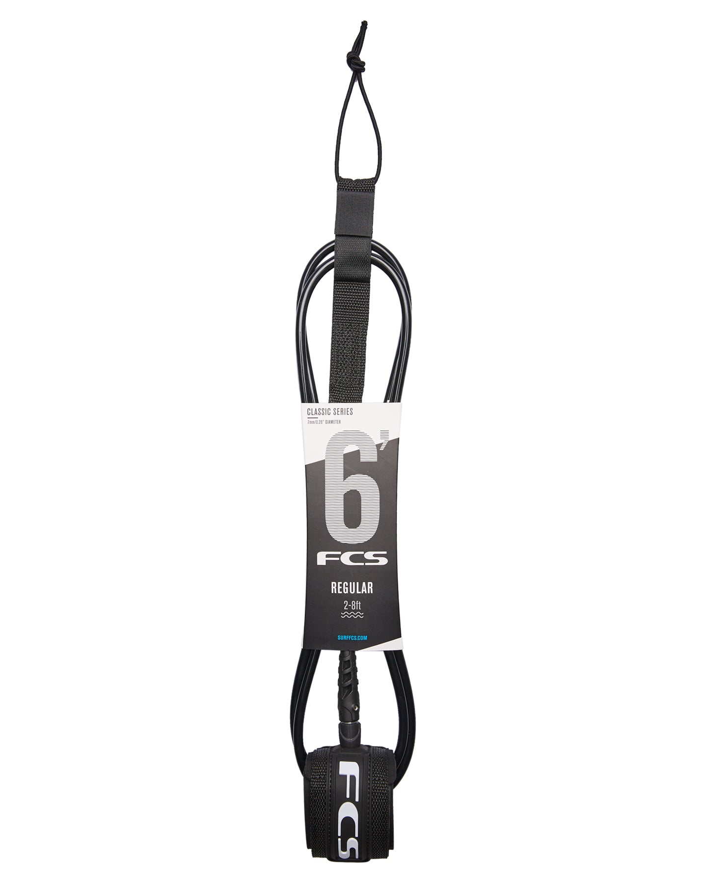 FCS ALLROUND CLASSIC LEASH 6FT - BLACK