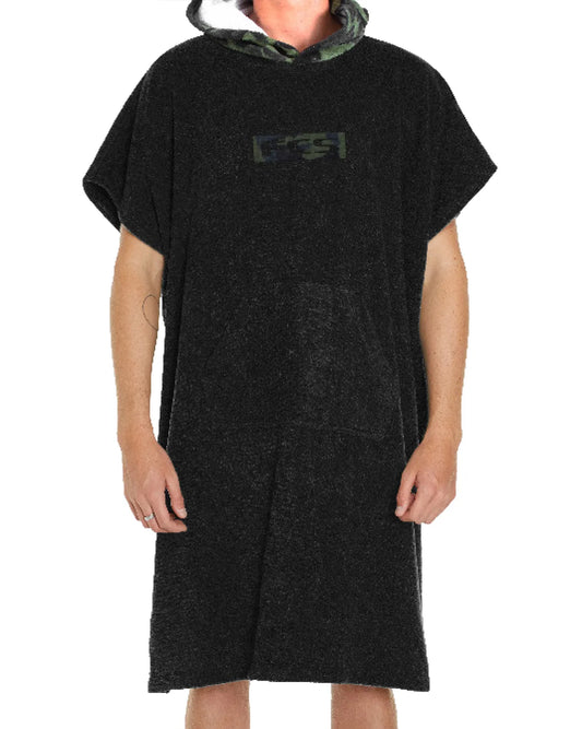 FCS PONCHO HOODED TOWEL MENS - BLACK/ARMY CAMO