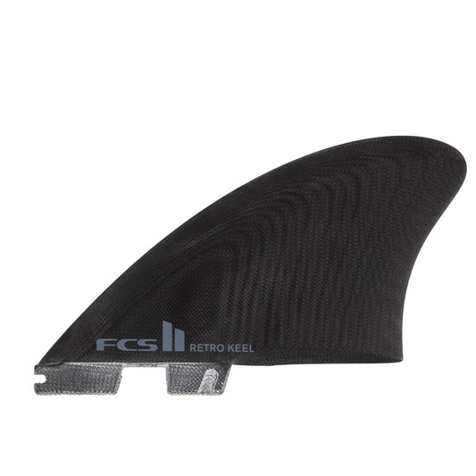 FCS II RETRO KEEL TWIN FINS - BLACK