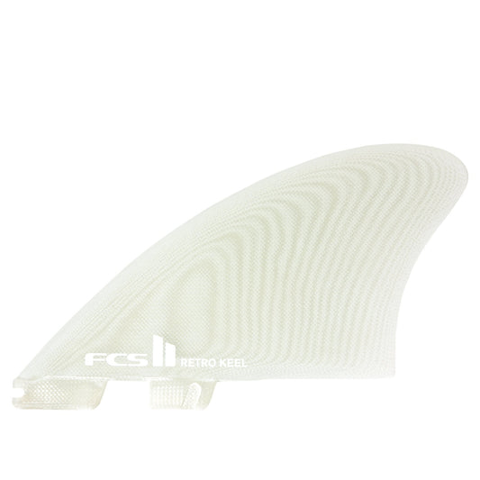 FCS II RETRO KEEL TWIN FIN SET - CLEAR