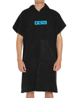 FCS PONCHO HOODED TOWEL MENS - BLACK