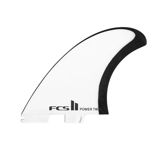 FCS II JS POWER TWIN FIN SET - WHITE/BLACK