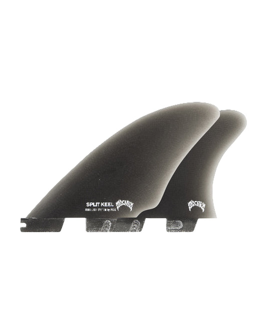 FCS II MATT BIOLOS SPLIT KEEL QUAD FINS - SMOKE